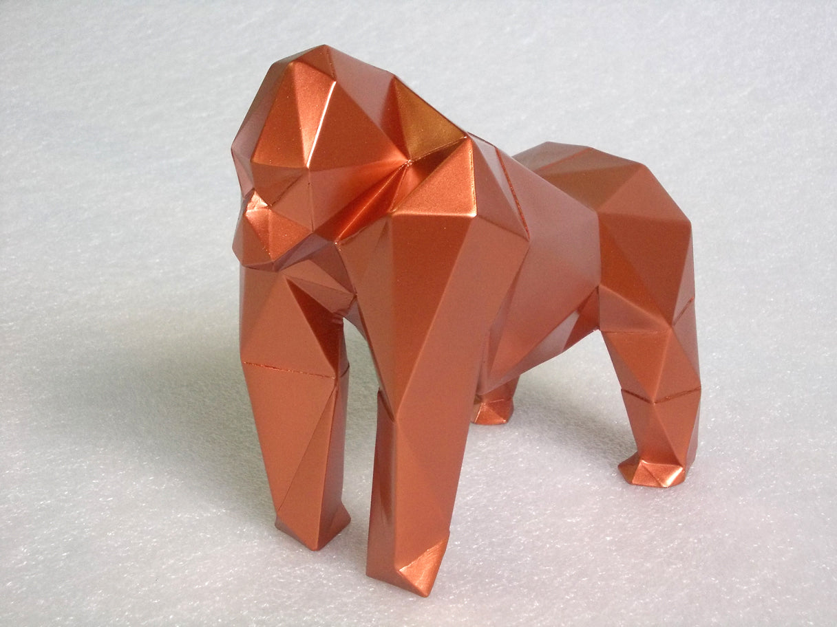 40% OFF Copper Gold Gorilla — Geometric Sculpture