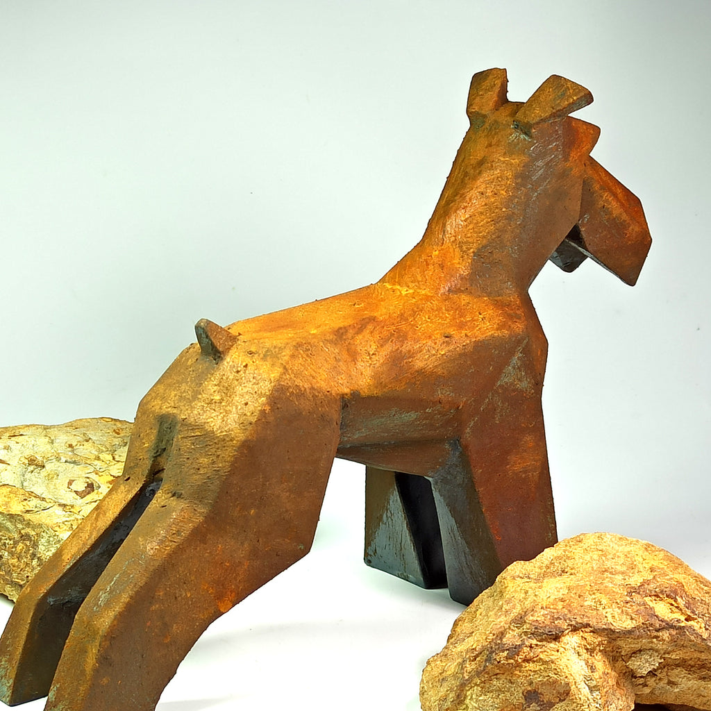 40% OFF Iron Rust Schnauzer — Geometric Sculpture