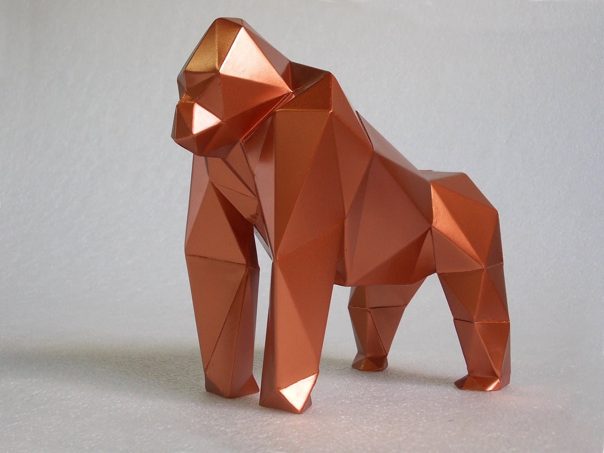 40% OFF Copper Gold Gorilla — Geometric Sculpture