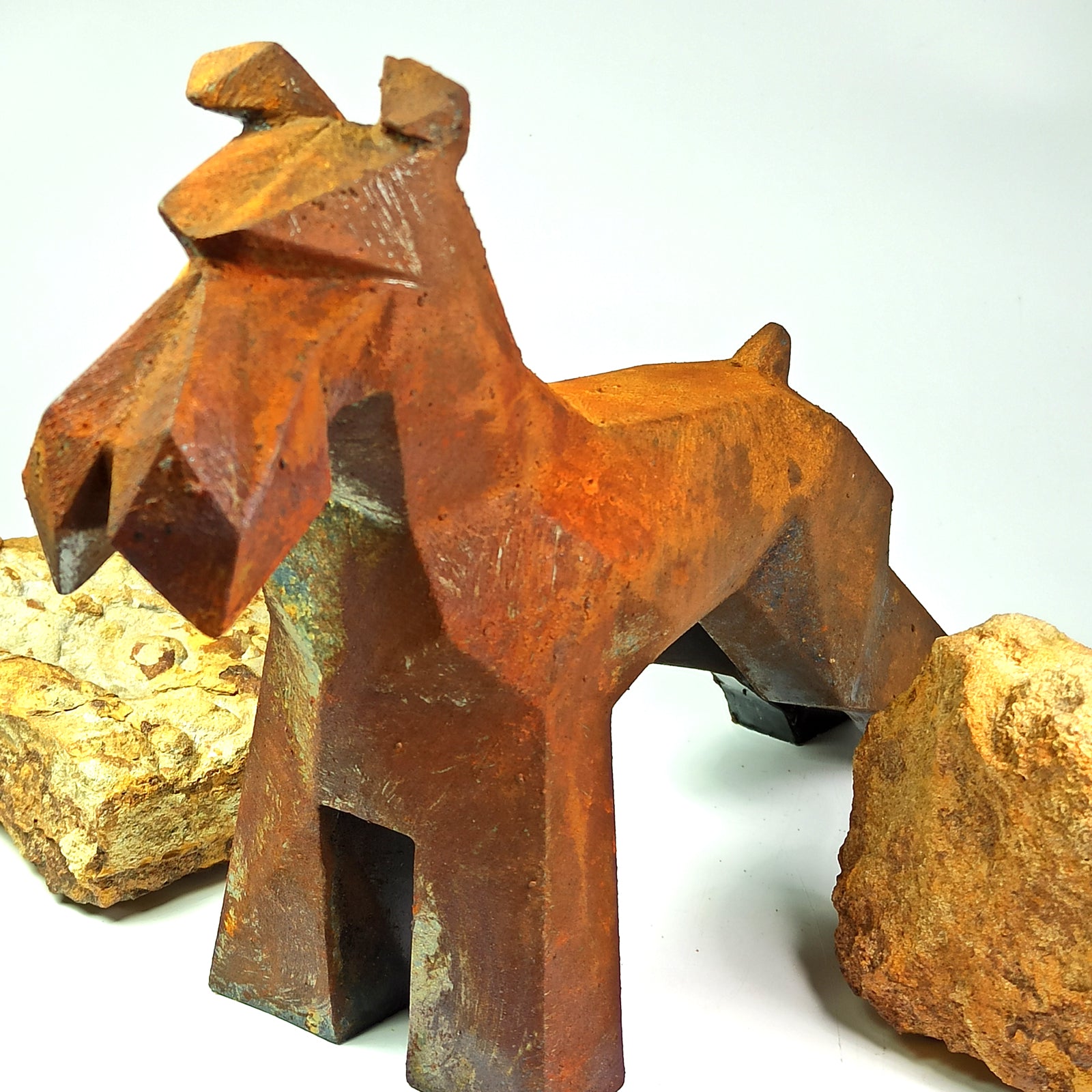 40% OFF Iron Rust Schnauzer — Geometric Sculpture