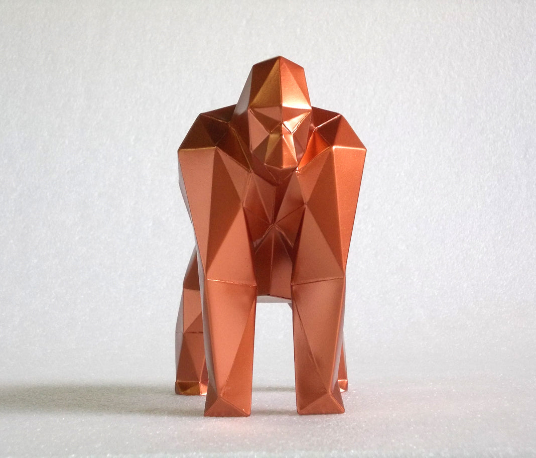 40% OFF Copper Gold Gorilla — Geometric Sculpture