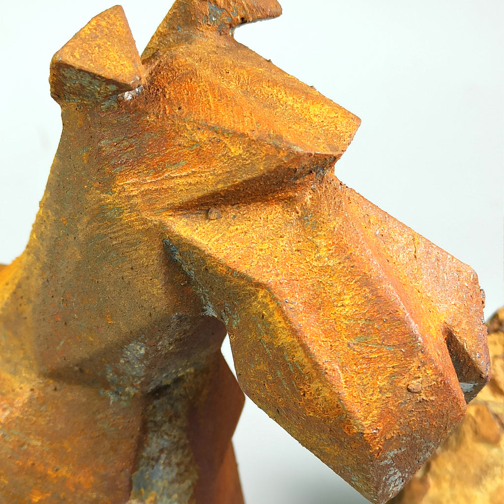 40% OFF Iron Rust Schnauzer — Geometric Sculpture