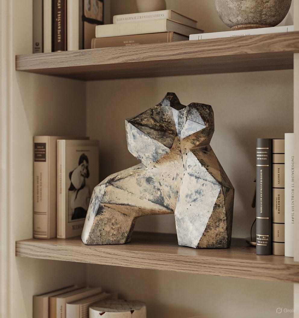 40% OFF Fossil Gold Tai Chi Figure — Geometric Sculpture