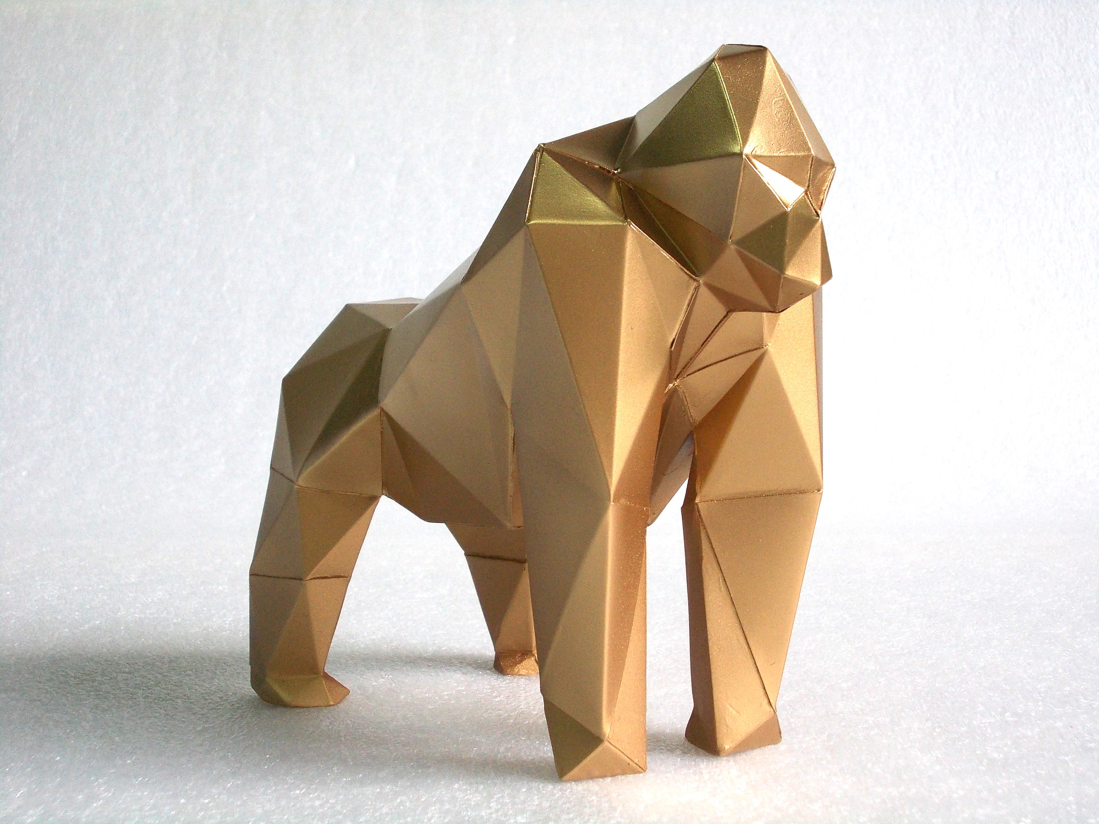 40% OFF Gold Gorilla — Geometric Sculpture