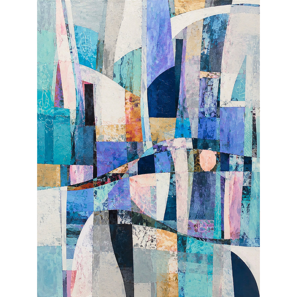 40% OFF Azure Mosaic Abstract — Canvas Print