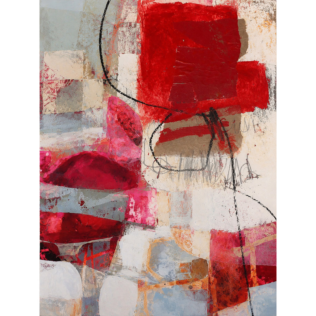 40% OFF Crimson Signal Abstract — Canvas Print