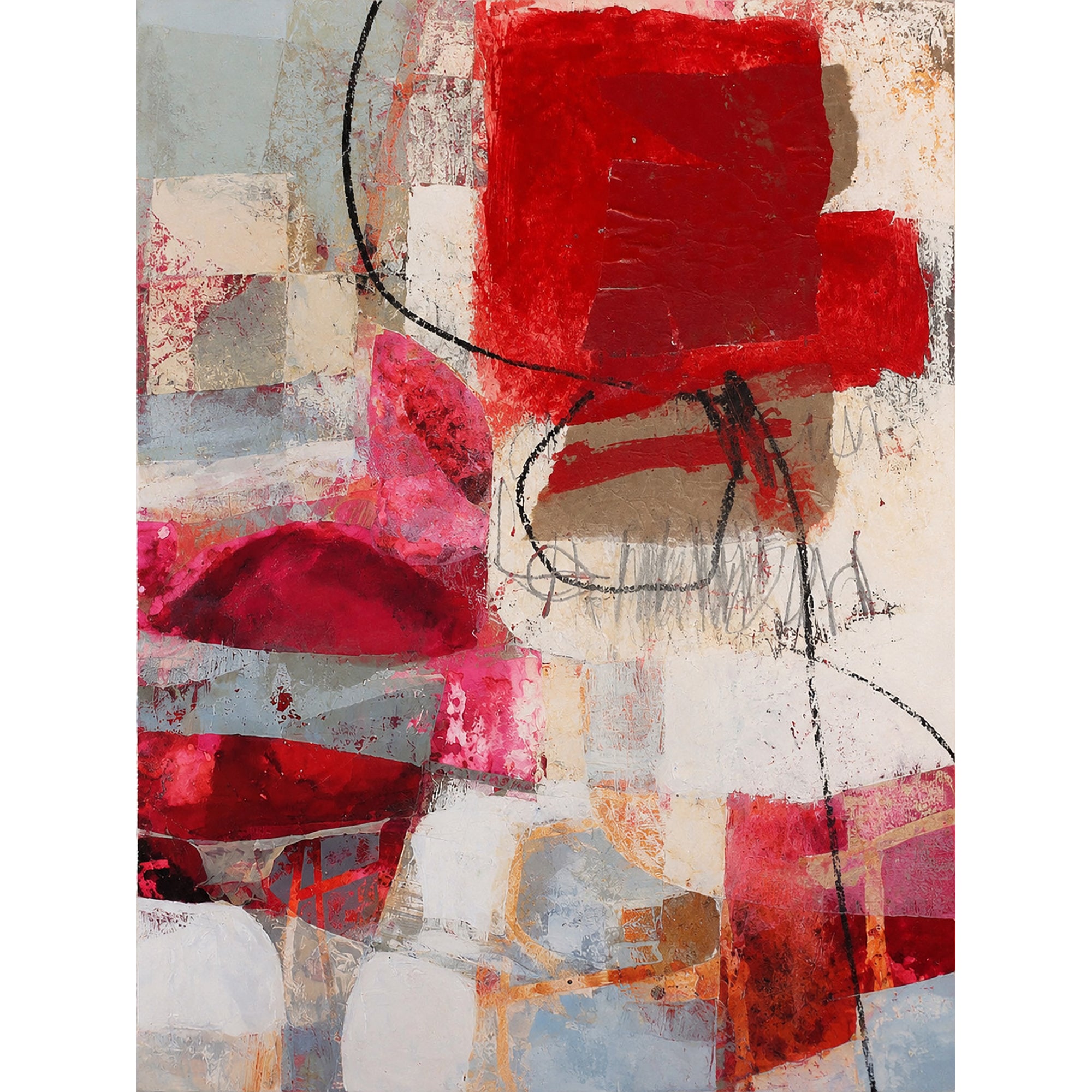 40% OFF Crimson Signal Abstract — Canvas Print