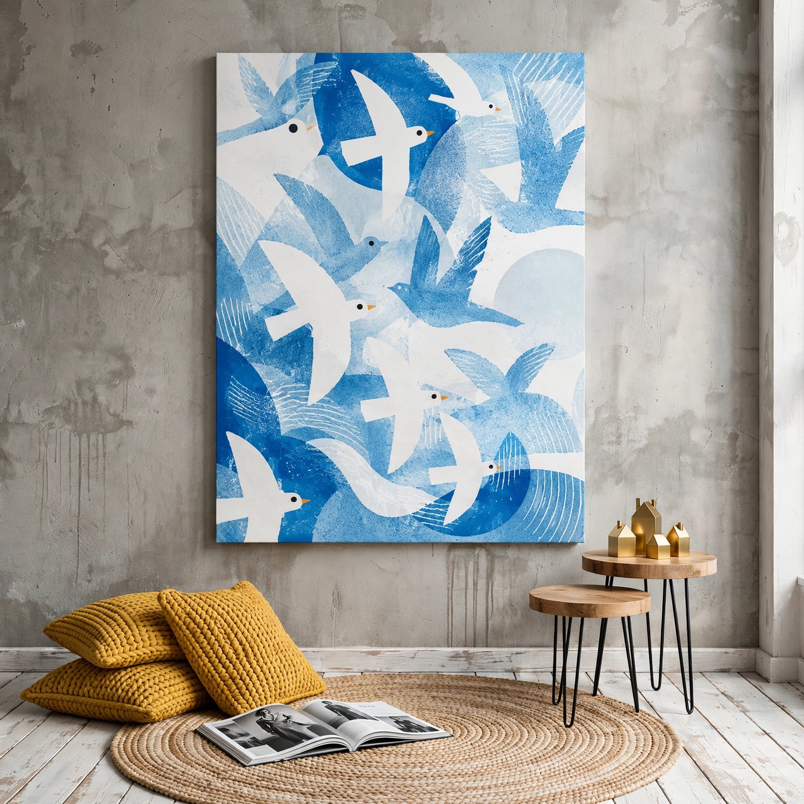40% OFF Seagull Chorus Abstract — Canvas Print