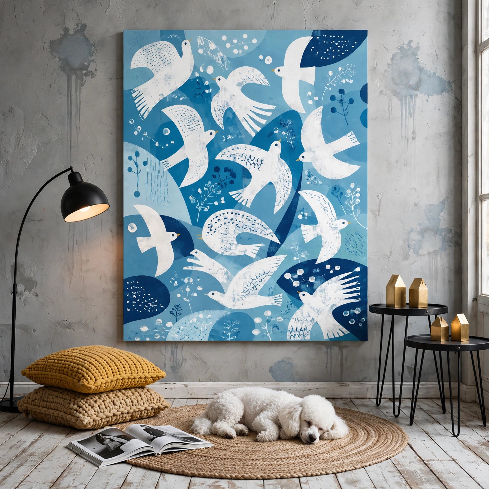 40% OFF Garden Birds Abstract — Canvas Print