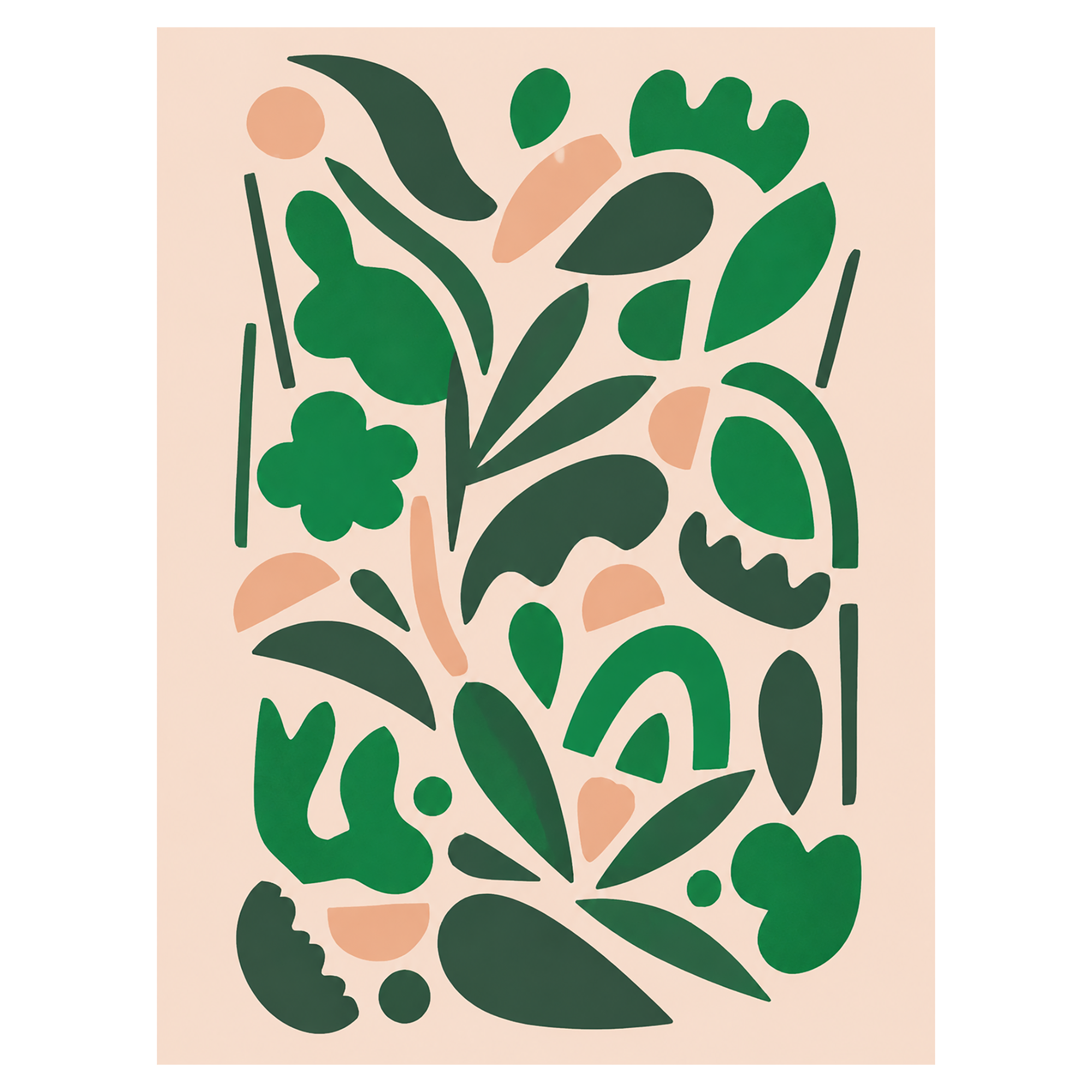 40% OFF Botanical Cutout Art Print | A2 & 50×70 cm Poster
