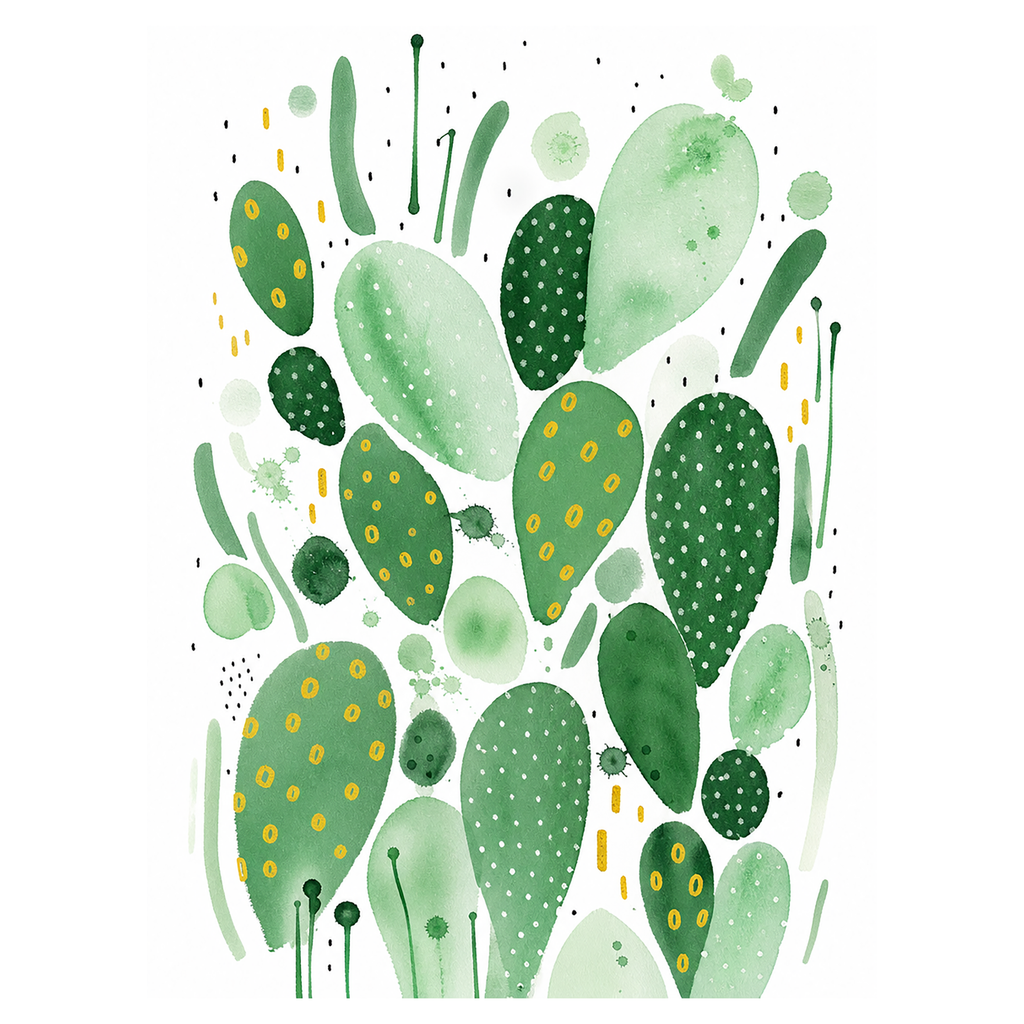 40% OFF Cactus Garden Art Print | A2 & 50×70 cm Poster