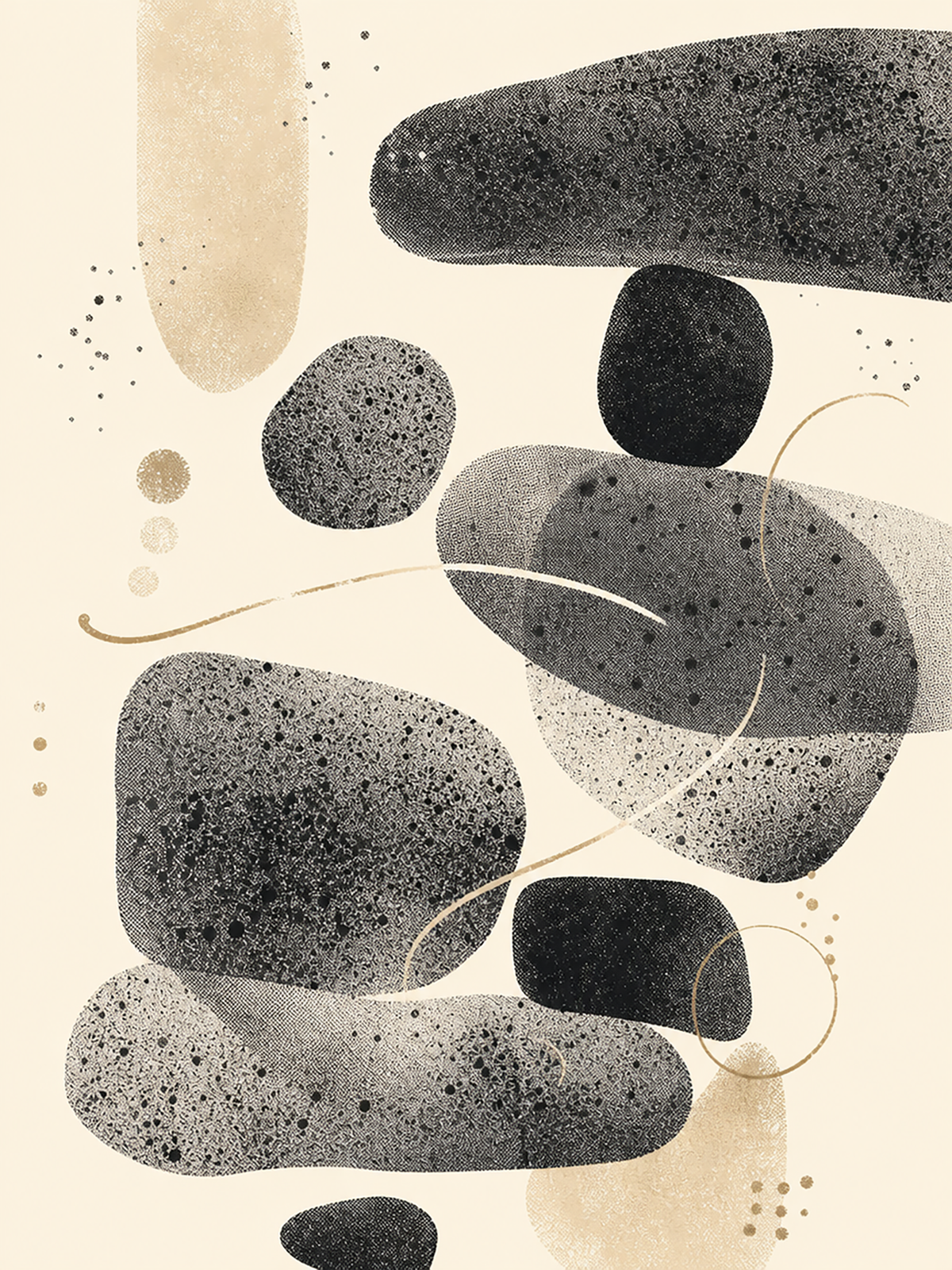 40% OFF Cosmic Pebbles Abstract — Canvas Print