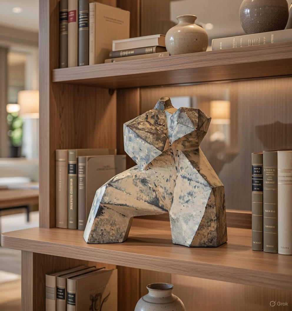 40% OFF Fossil Gold Tai Chi Figure — Geometric Sculpture