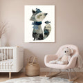 40% OFF Raccoon & Fish Art Print | Children's Room Decor | A2 & 50×70 cm Poster