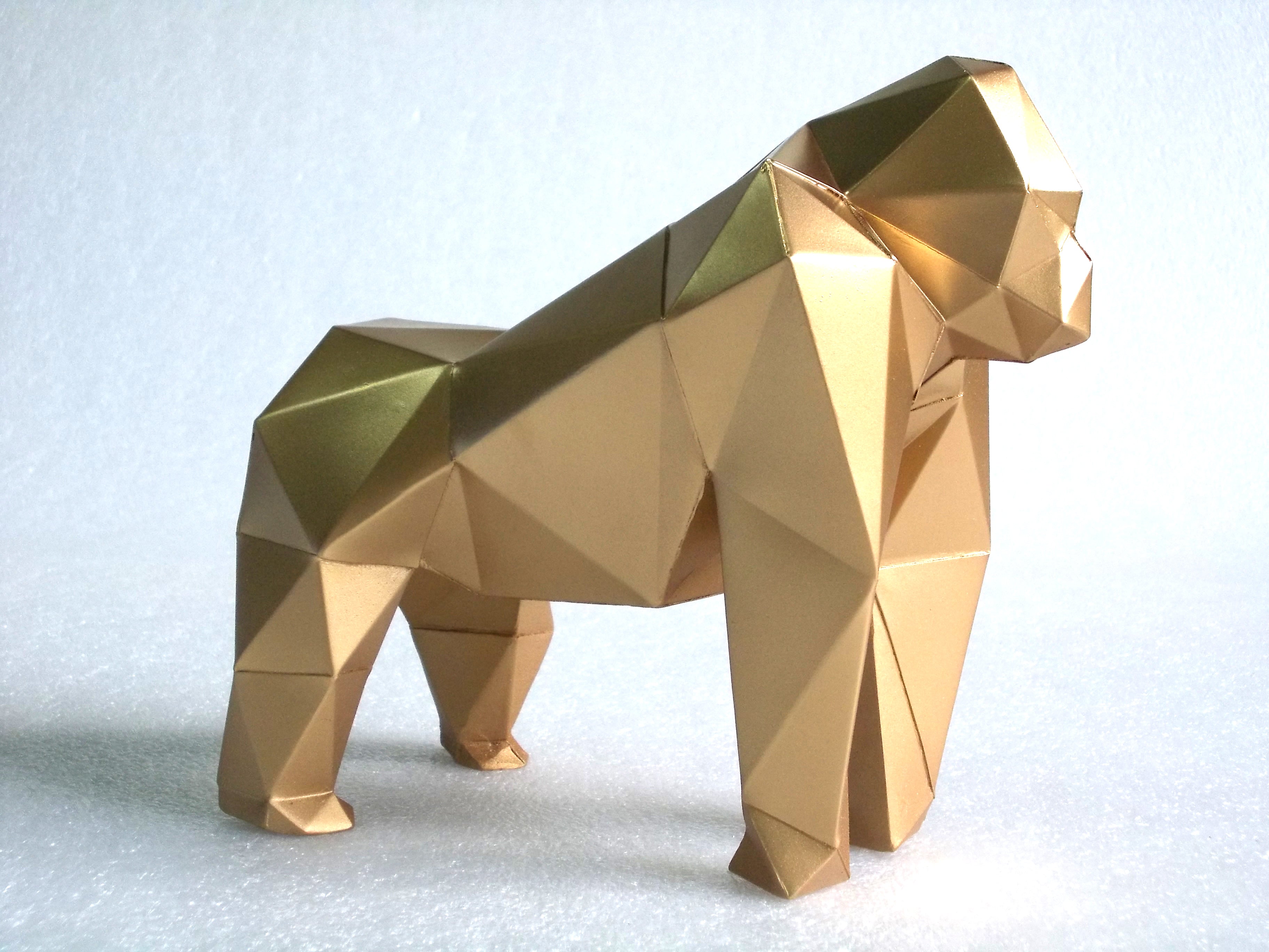 40% OFF Gold Gorilla — Geometric Sculpture