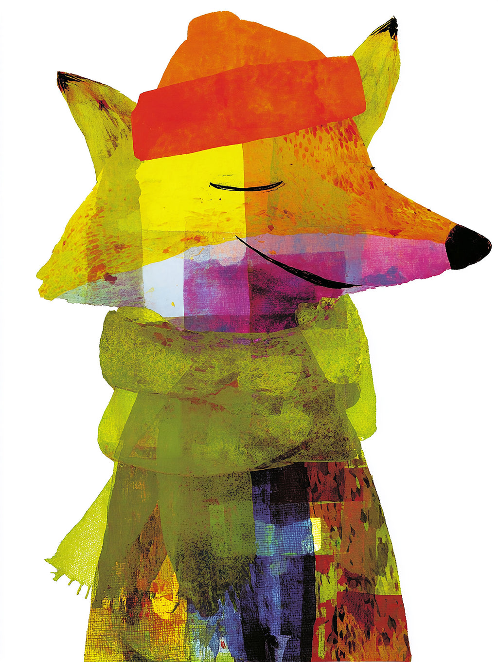 40% OFF Colourful Fox Art Print | Children's Room Decor | A2 & 50×70 cm Poster