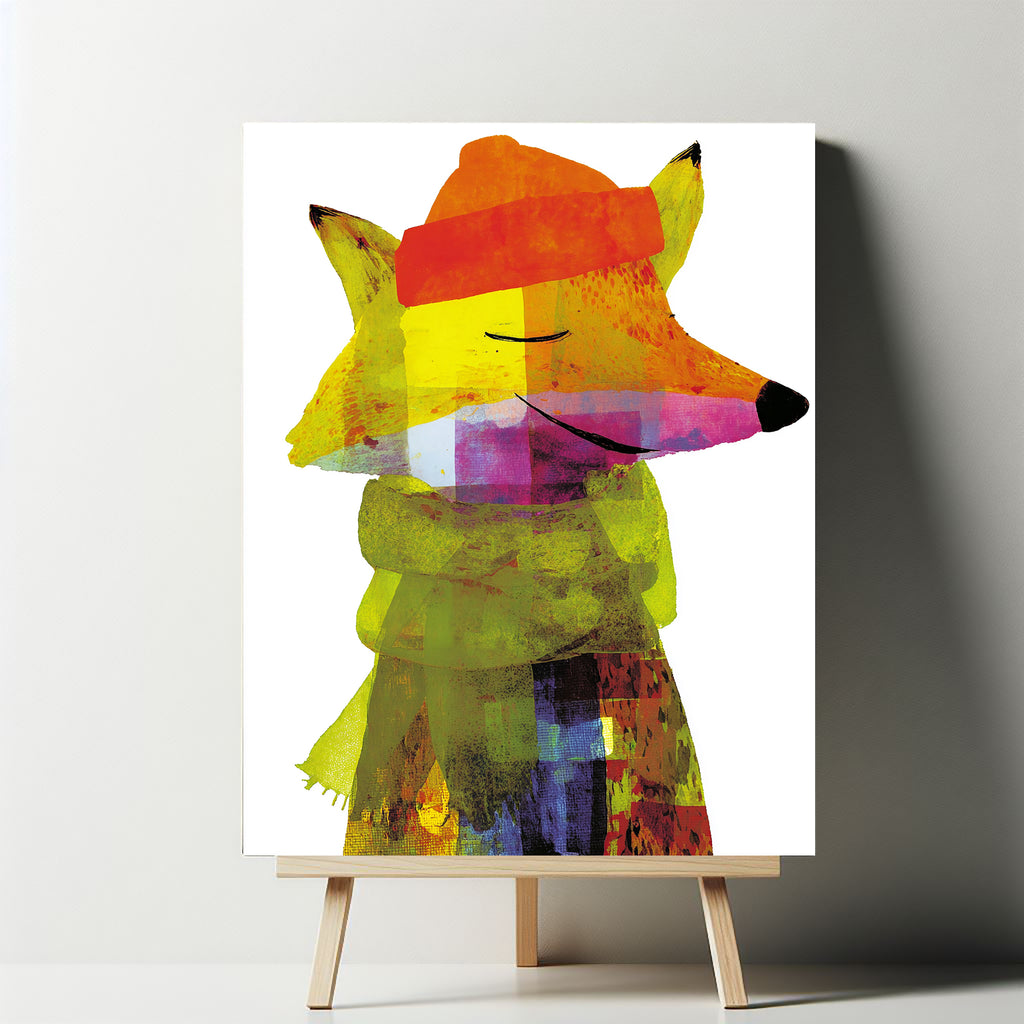 40% OFF Colourful Fox Art Print | Children's Room Decor | A2 & 50×70 cm Poster