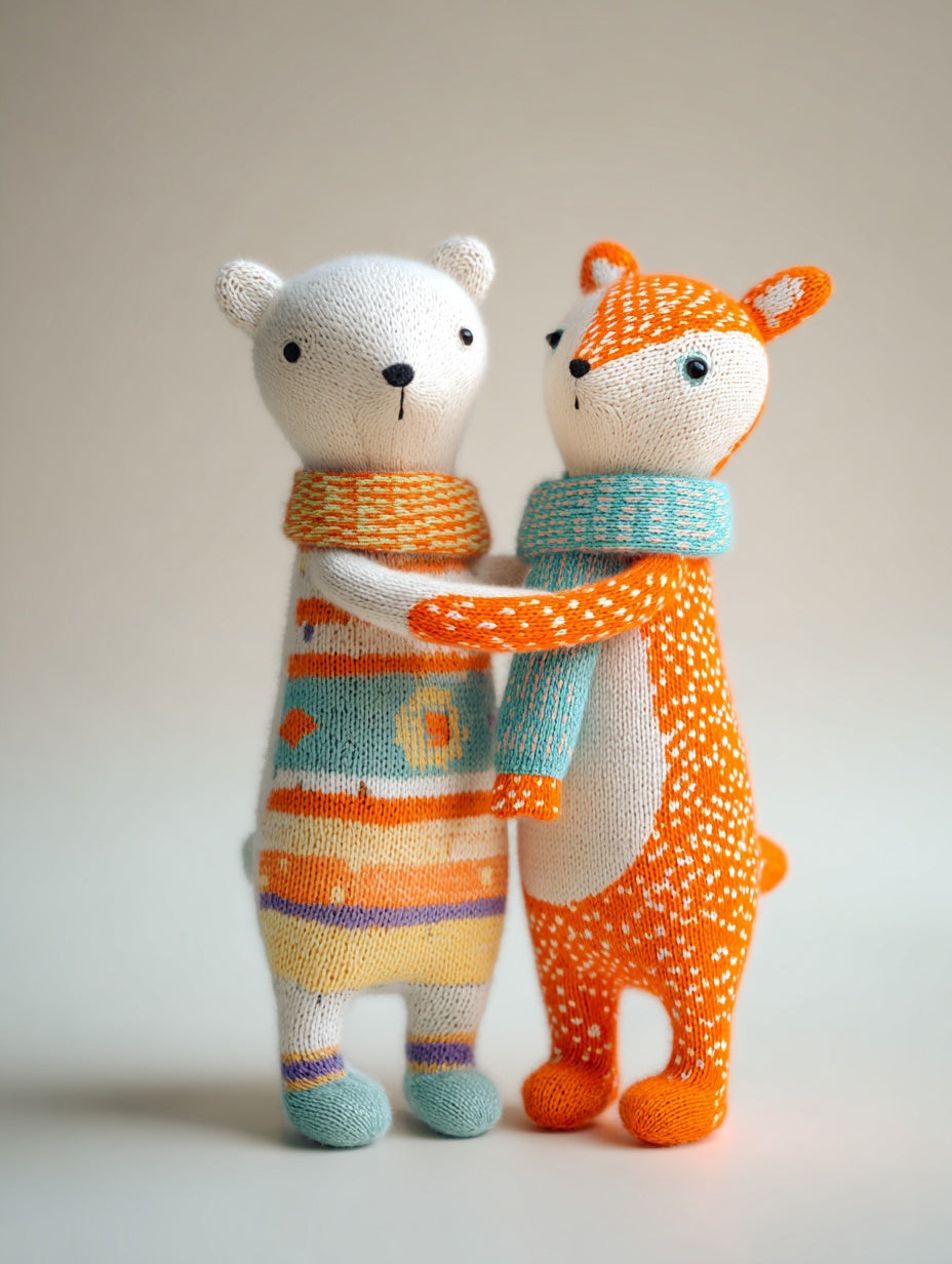 40% OFF Bear & Fox Best Friends Art Print | Children's Room Decor | A2 & 50×70 cm Poster