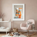 40% OFF Bear & Fox Best Friends Art Print | Children's Room Decor | A2 & 50×70 cm Poster