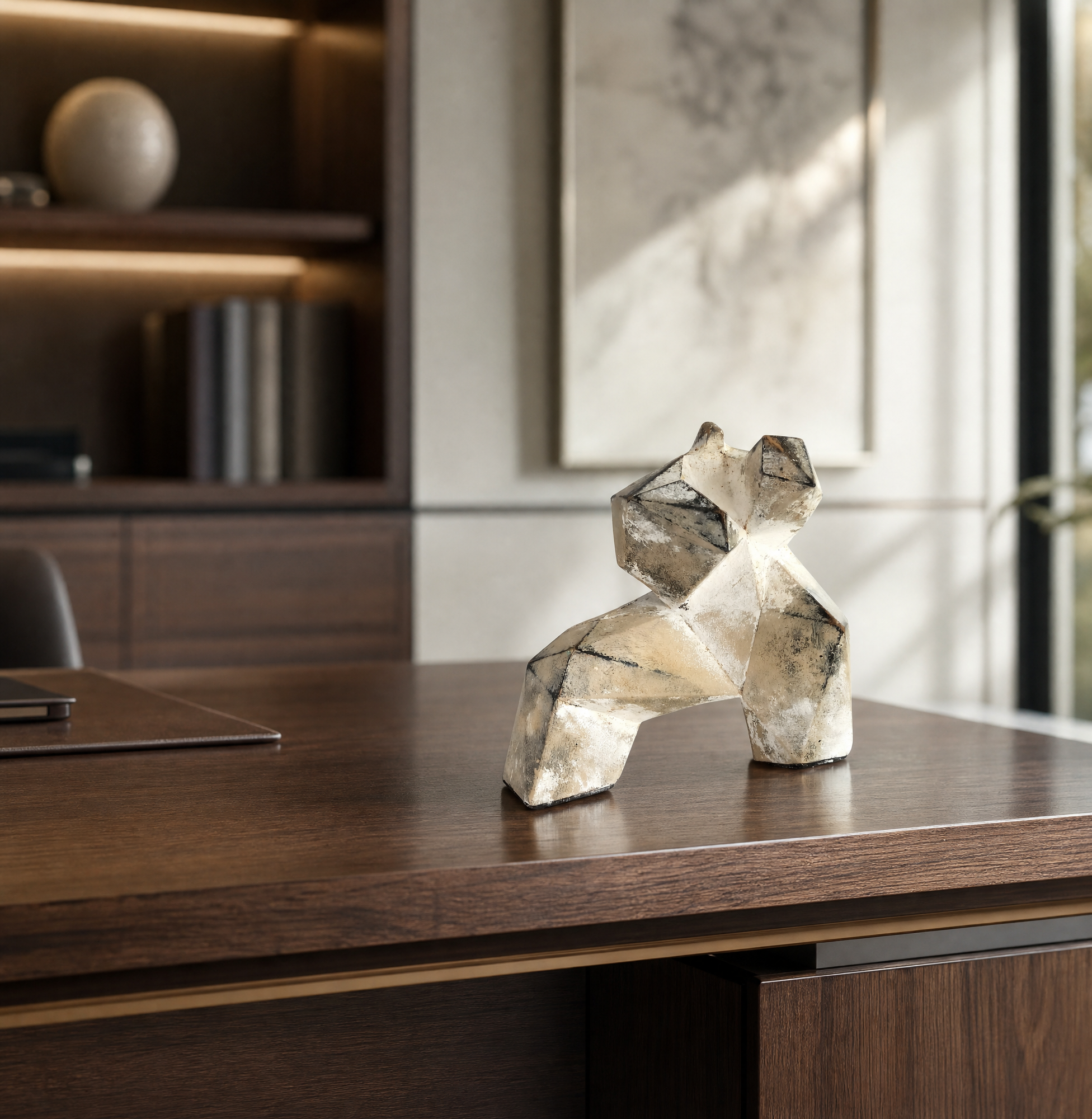 40% OFF Ash Grey Tai Chi Figure — Geometric Sculpture