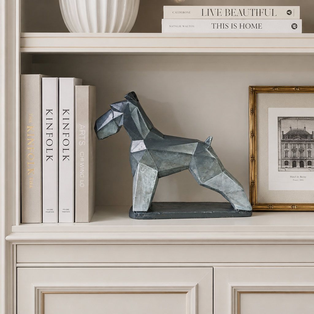 40% OFF Grey White Schnauzer — Geometric Sculpture