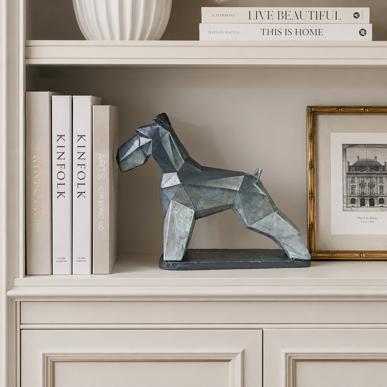 40% OFF Grey White Schnauzer — Geometric Sculpture