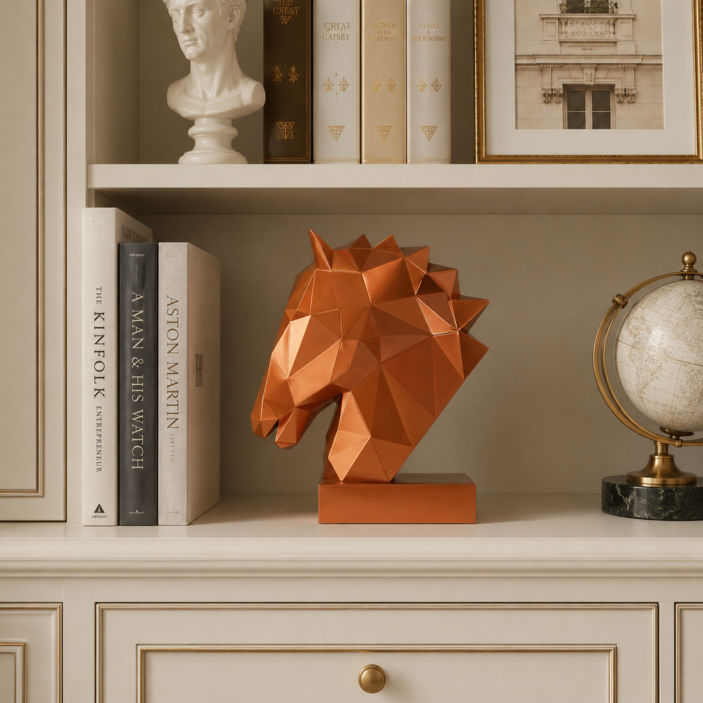 40% OFF Copper Horse Head — Geometric Sculpture