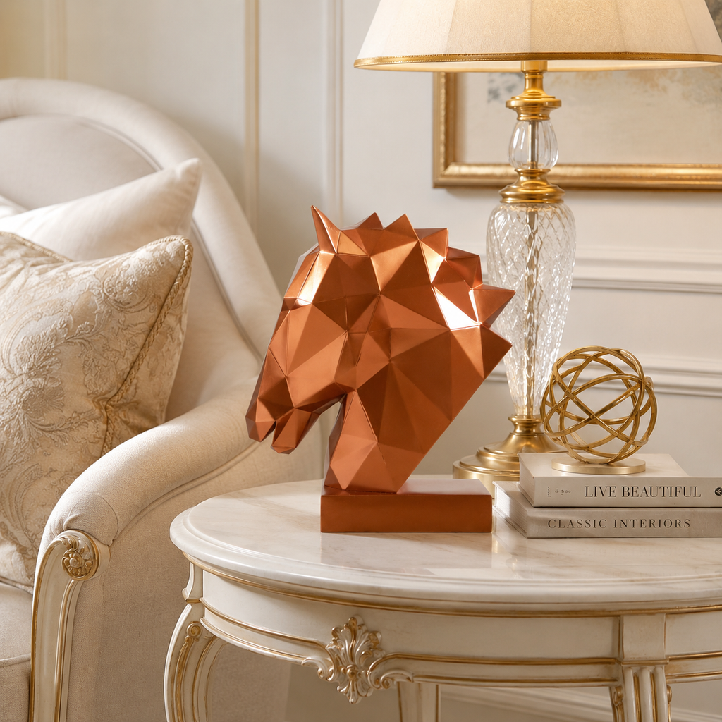 40% OFF Copper Horse Head — Geometric Sculpture