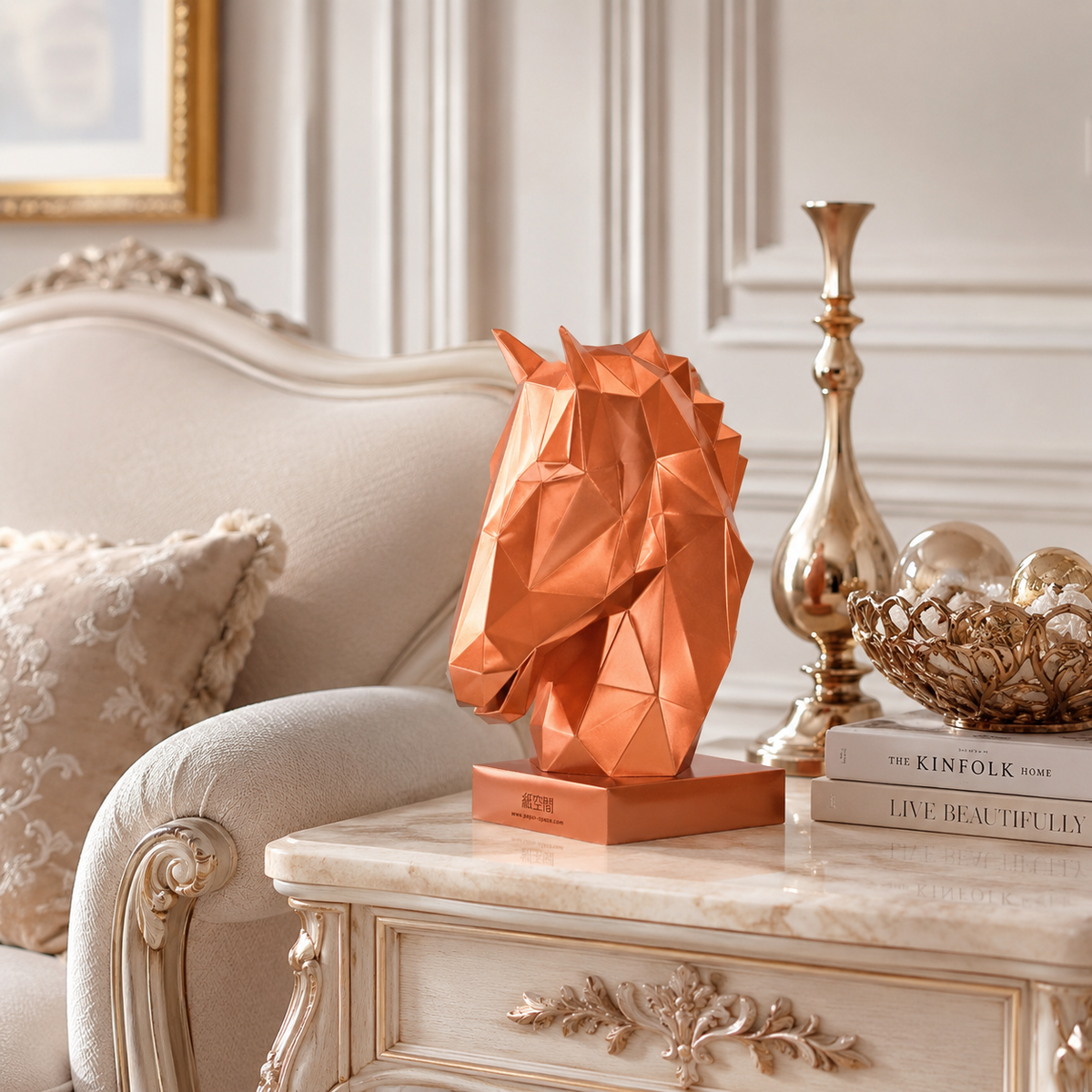40% OFF Copper Horse Head — Geometric Sculpture