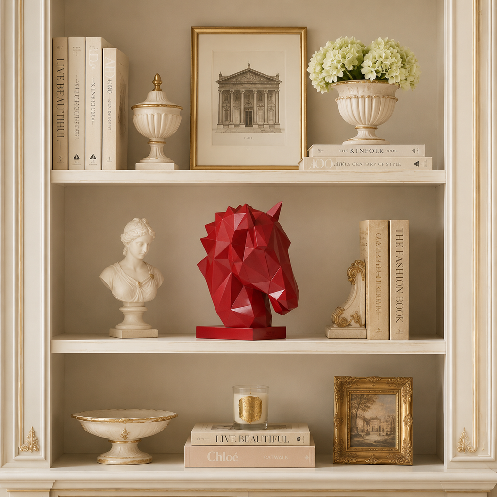 40% OFF True Red Horse Head — Geometric Sculpture
