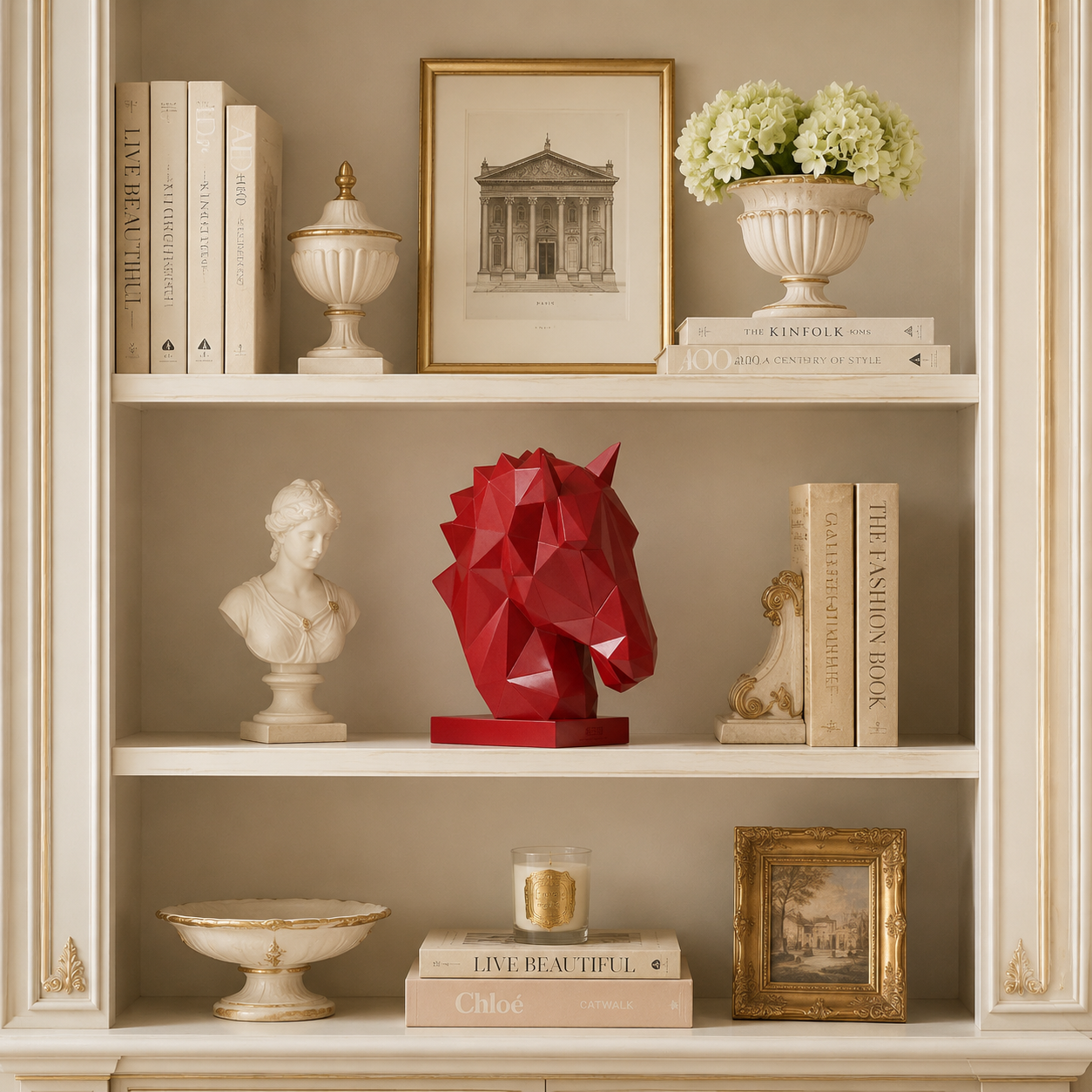 40% OFF True Red Horse Head — Geometric Sculpture