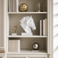 40% OFF Pearl White Horse Head — Geometric Sculpture