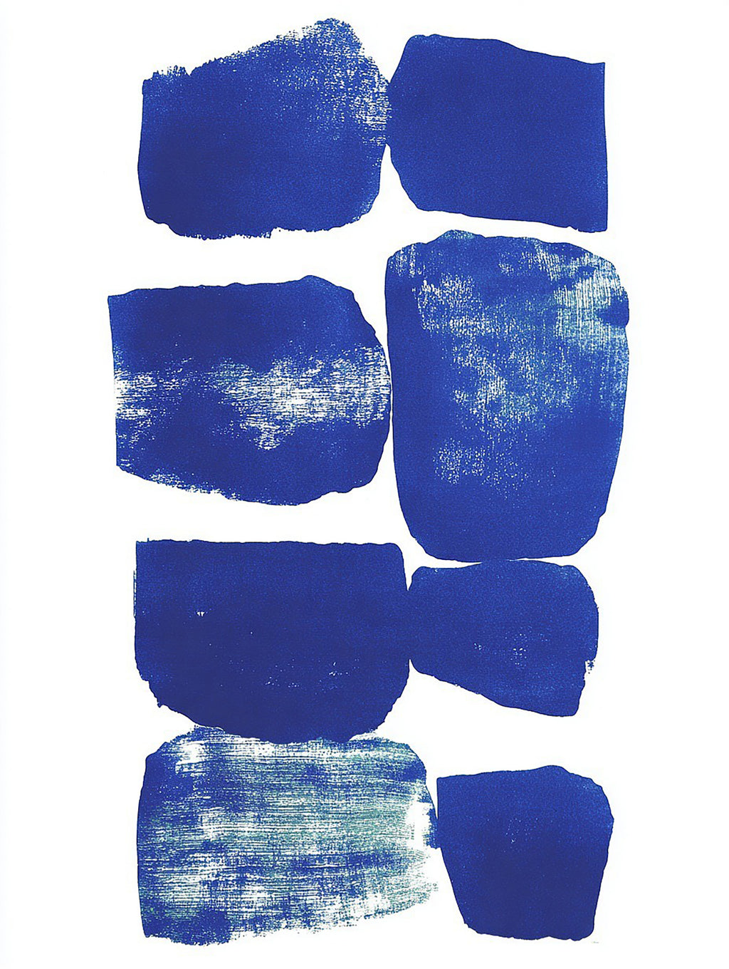 40% OFF Cobalt Blocks Abstract — Canvas Print