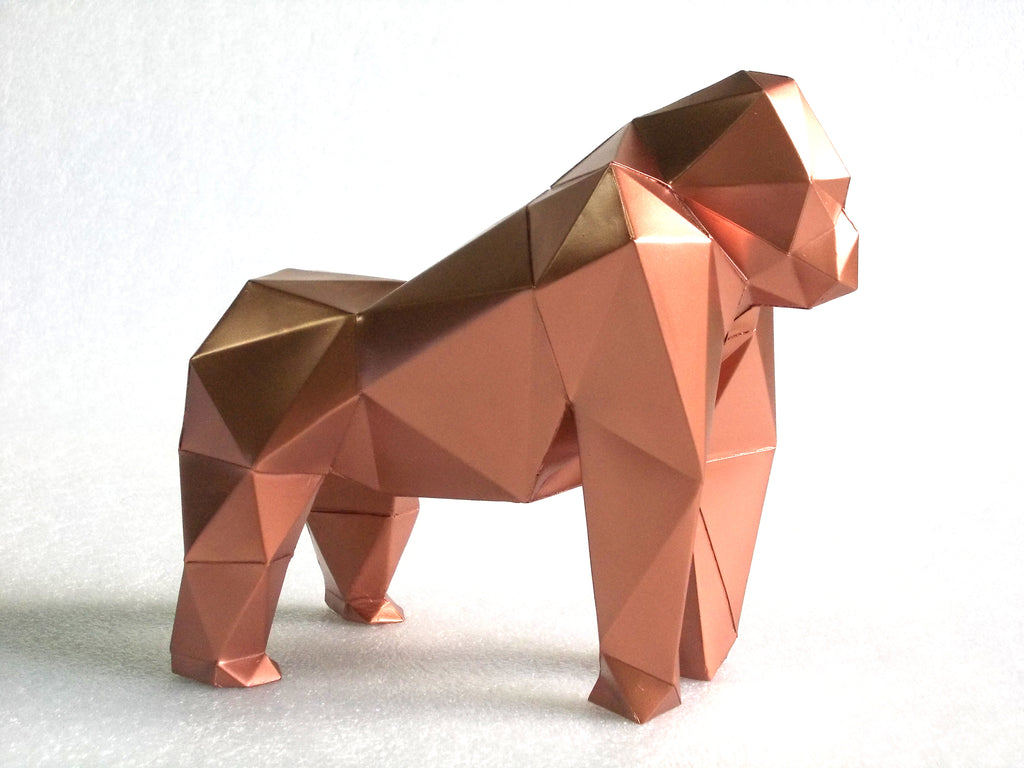 40% OFF Copper Gold Gorilla — Geometric Sculpture