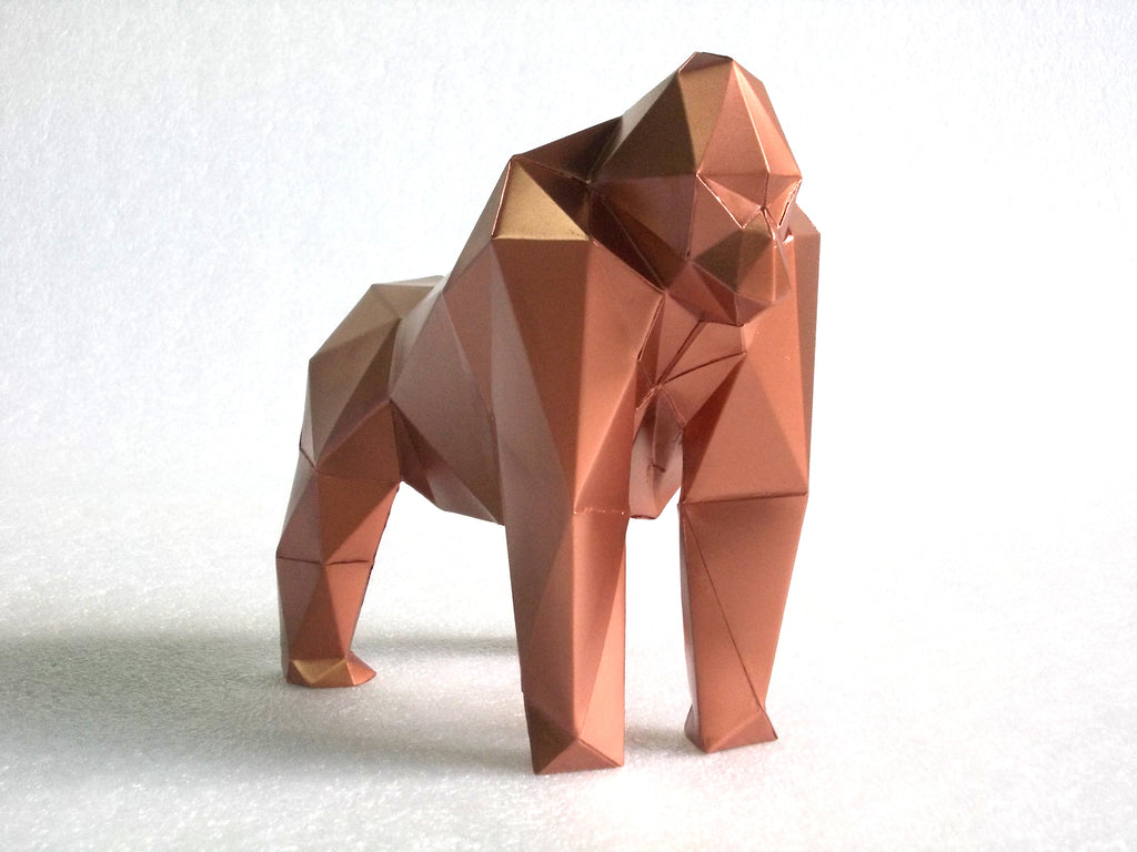 40% OFF Copper Gold Gorilla — Geometric Sculpture