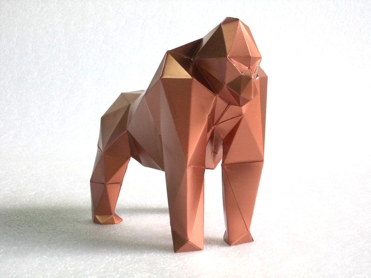 40% OFF Copper Gold Gorilla — Geometric Sculpture
