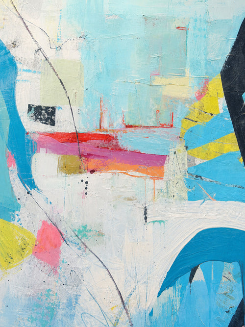 40% OFF Aqua Burst Abstract — Digital Download