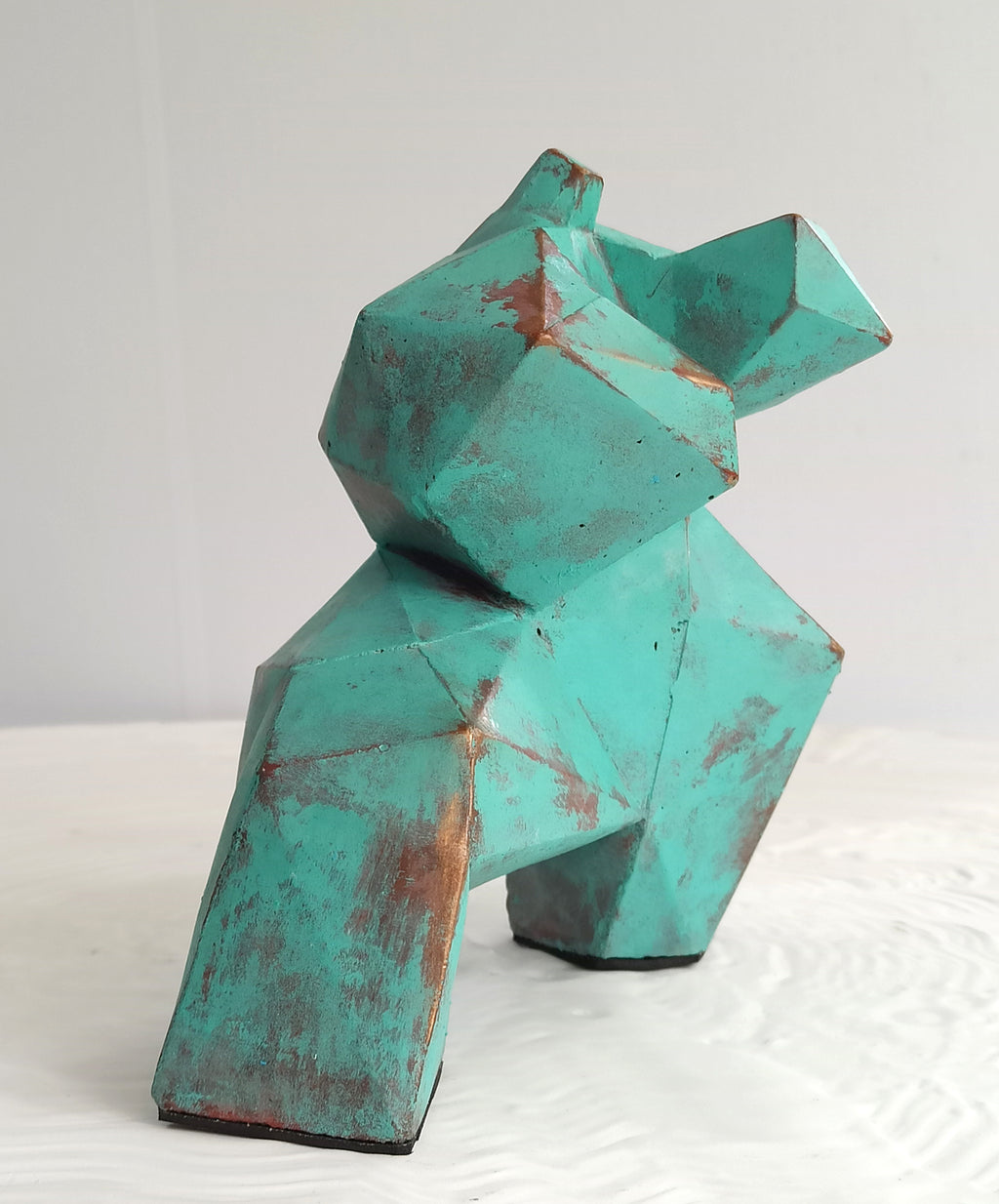 40% OFF Turquoise Patina Tai Chi Figure — Geometric Sculpture