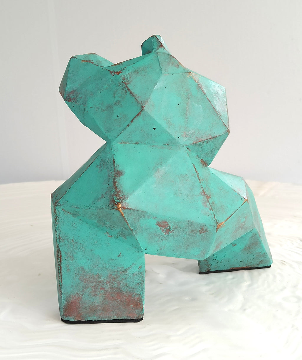 40% OFF Turquoise Patina Tai Chi Figure — Geometric Sculpture