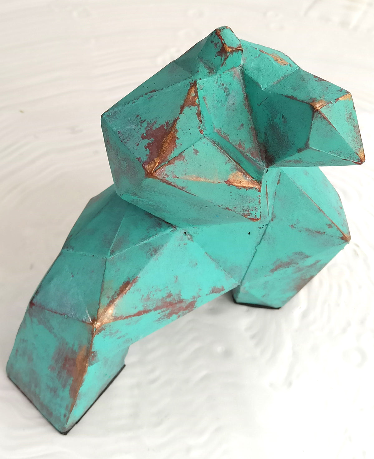 40% OFF Turquoise Patina Tai Chi Figure — Geometric Sculpture