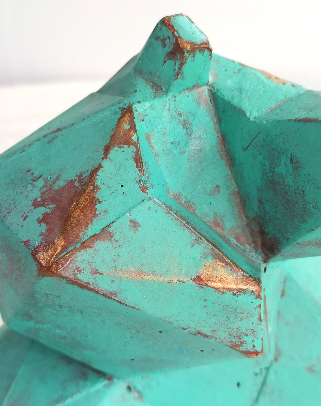 40% OFF Turquoise Patina Tai Chi Figure — Geometric Sculpture