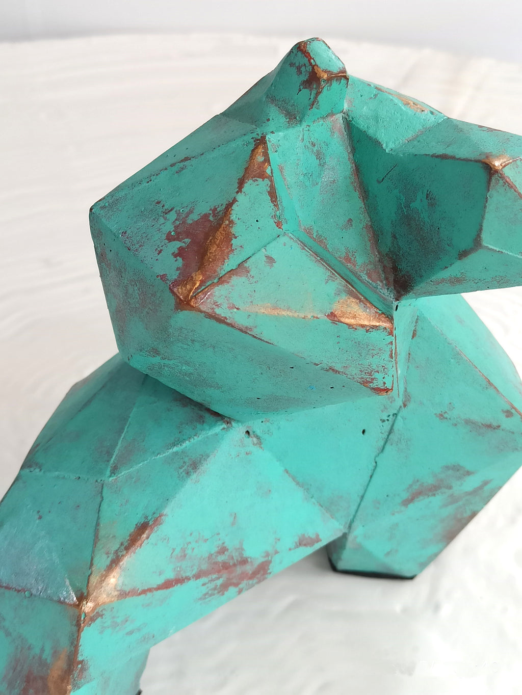 40% OFF Turquoise Patina Tai Chi Figure — Geometric Sculpture