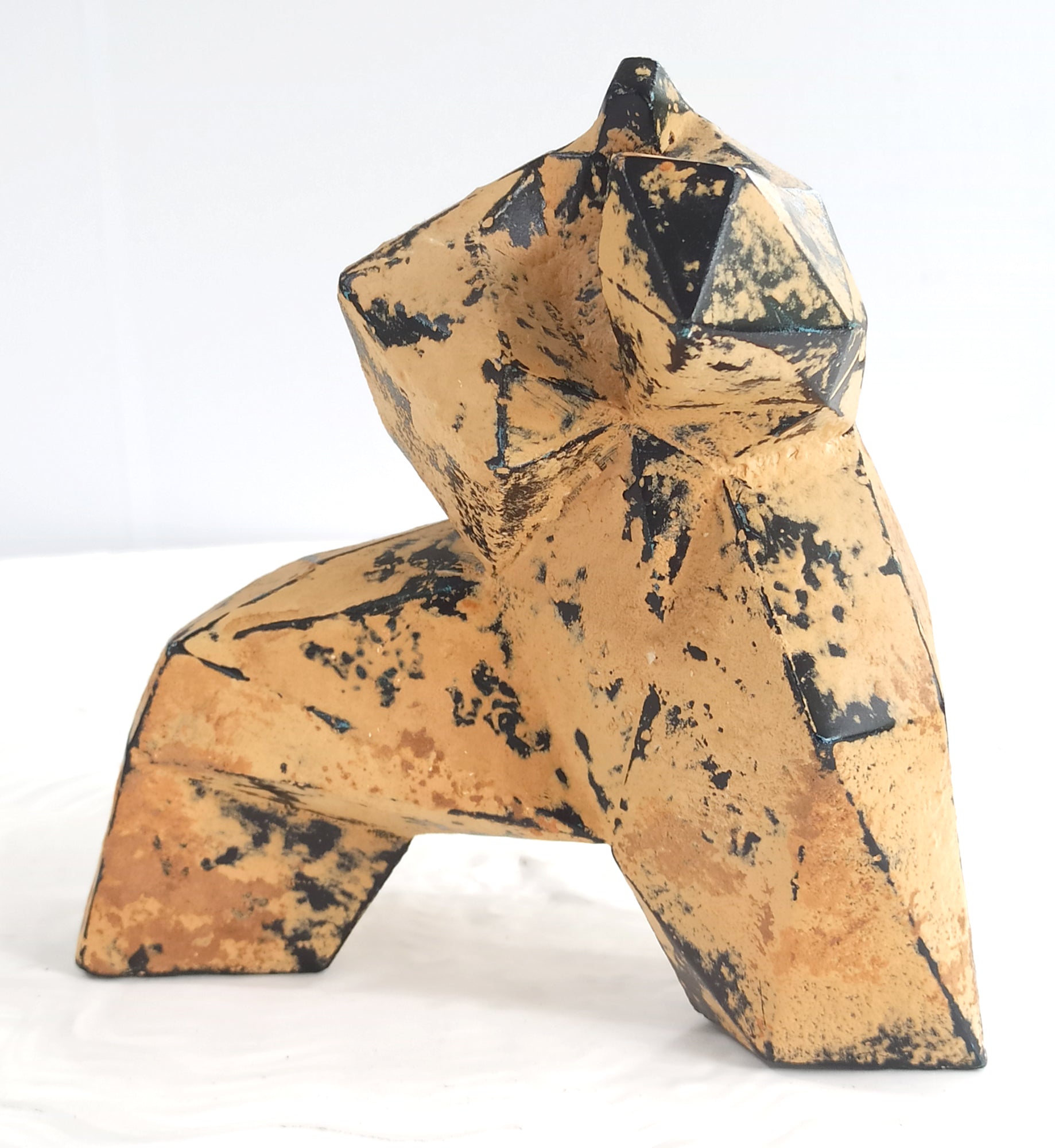 40% OFF Unearthed Ochre Tai Chi Figure — Geometric Sculpture