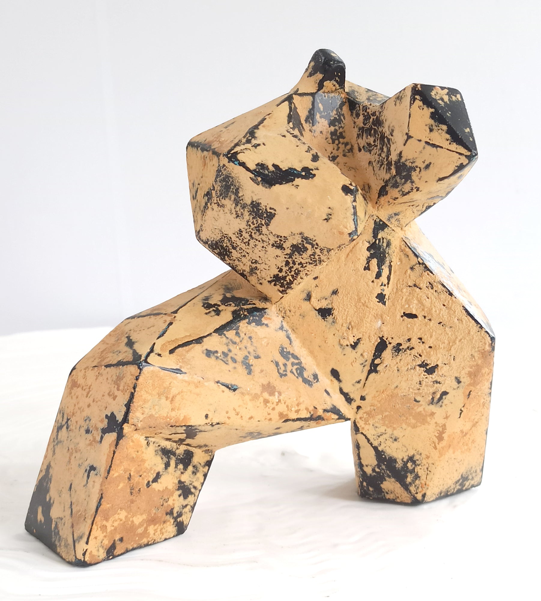 40% OFF Unearthed Ochre Tai Chi Figure — Geometric Sculpture