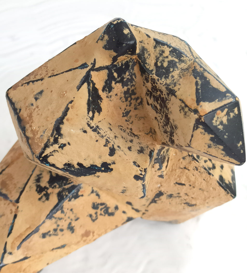 40% OFF Unearthed Ochre Tai Chi Figure — Geometric Sculpture
