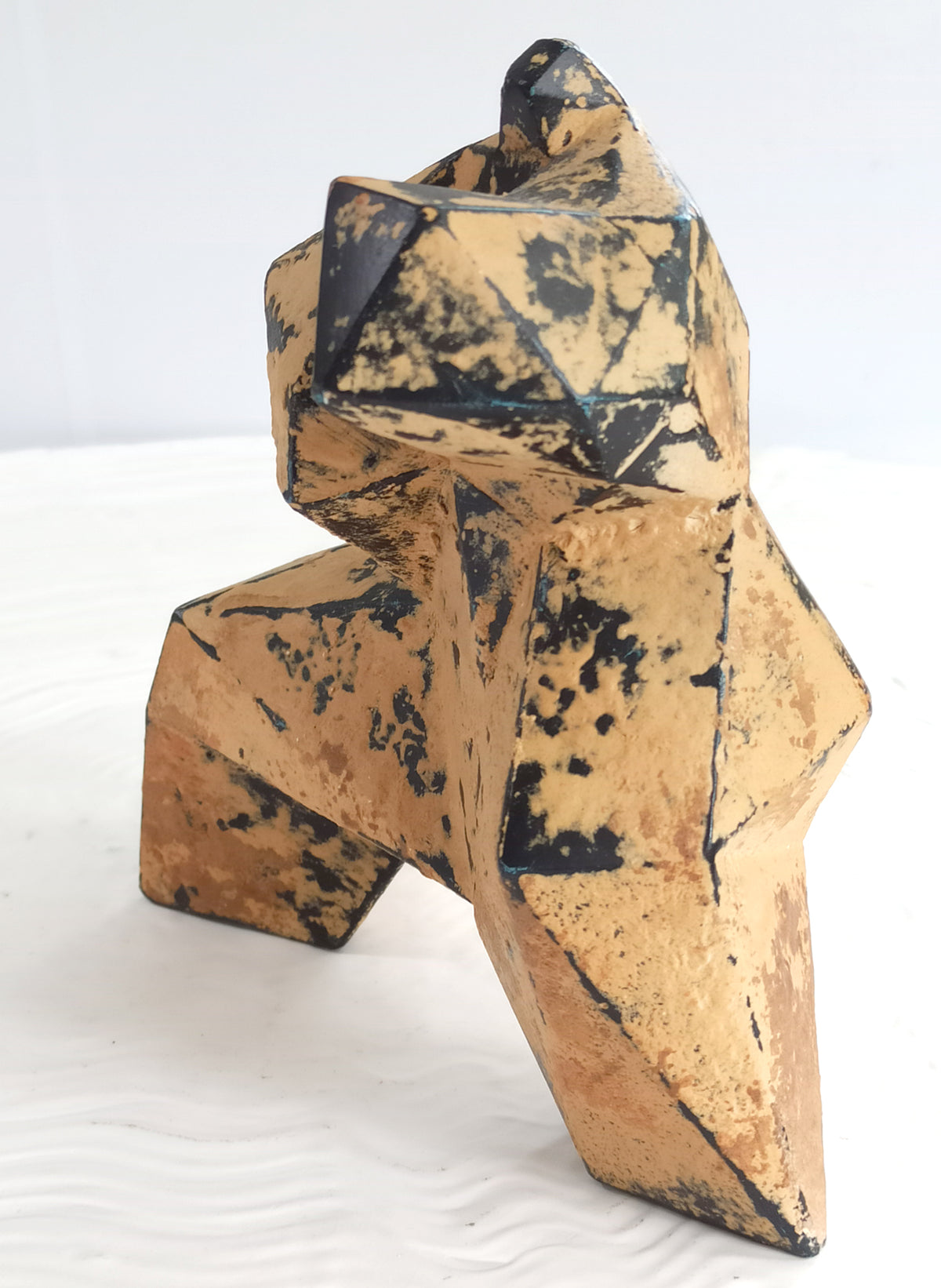 40% OFF Unearthed Ochre Tai Chi Figure — Geometric Sculpture
