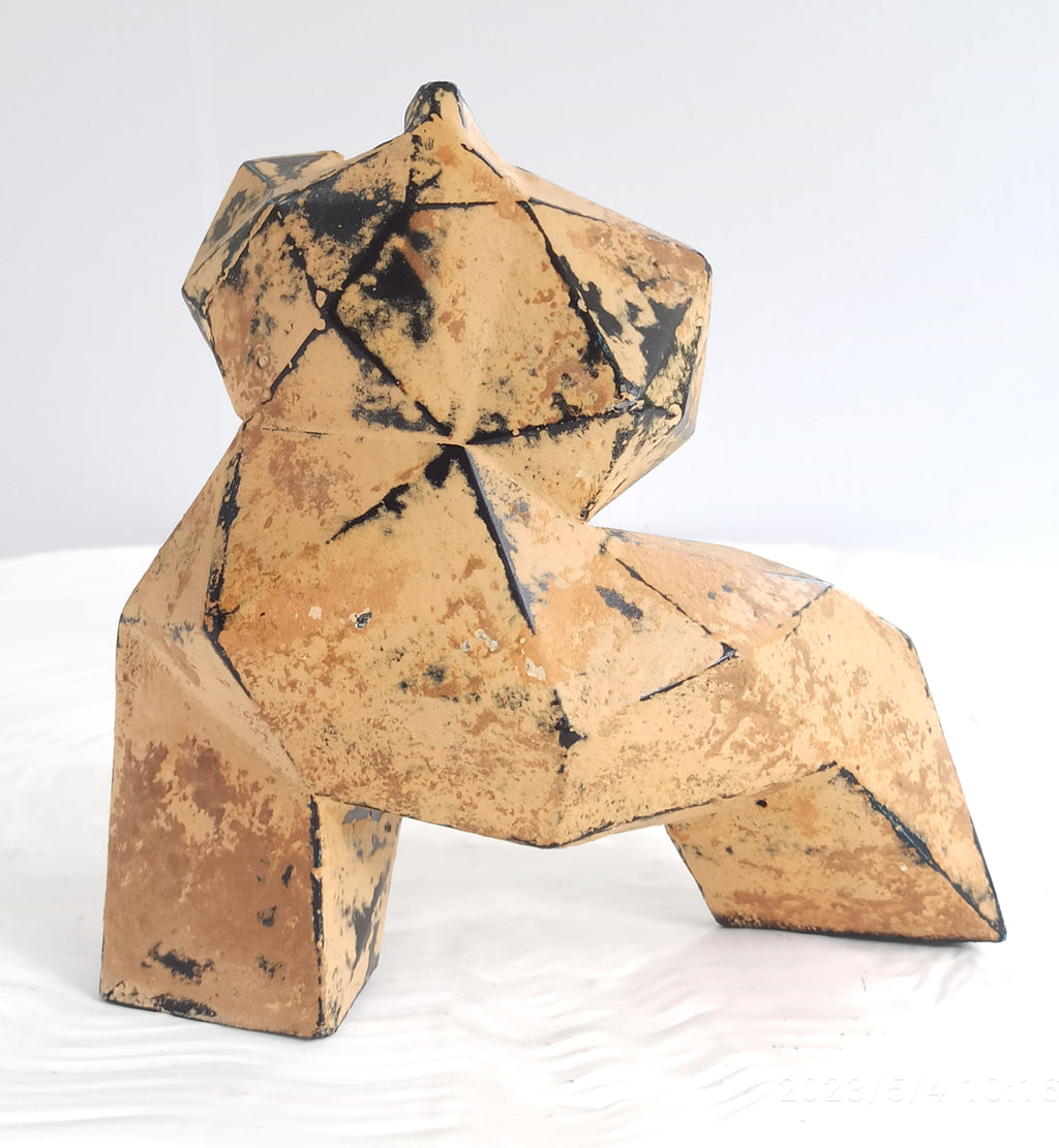 40% OFF Unearthed Ochre Tai Chi Figure — Geometric Sculpture