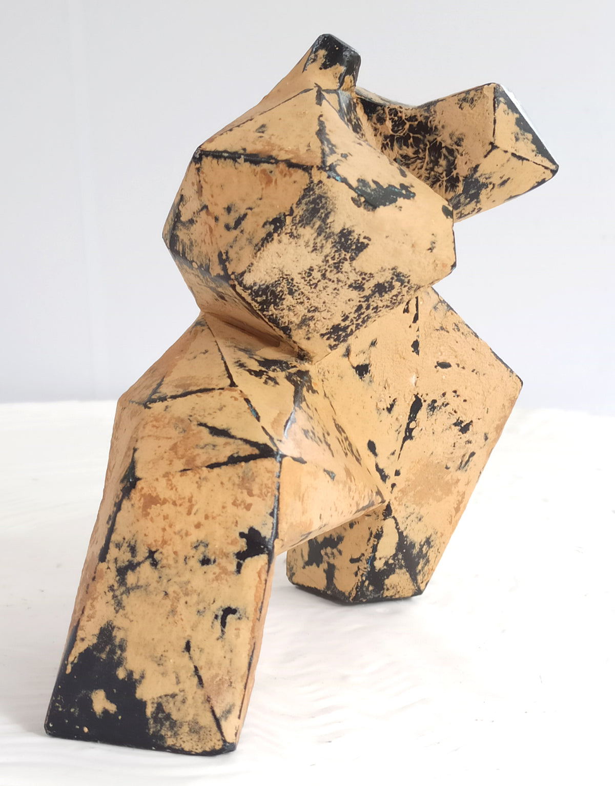 40% OFF Unearthed Ochre Tai Chi Figure — Geometric Sculpture