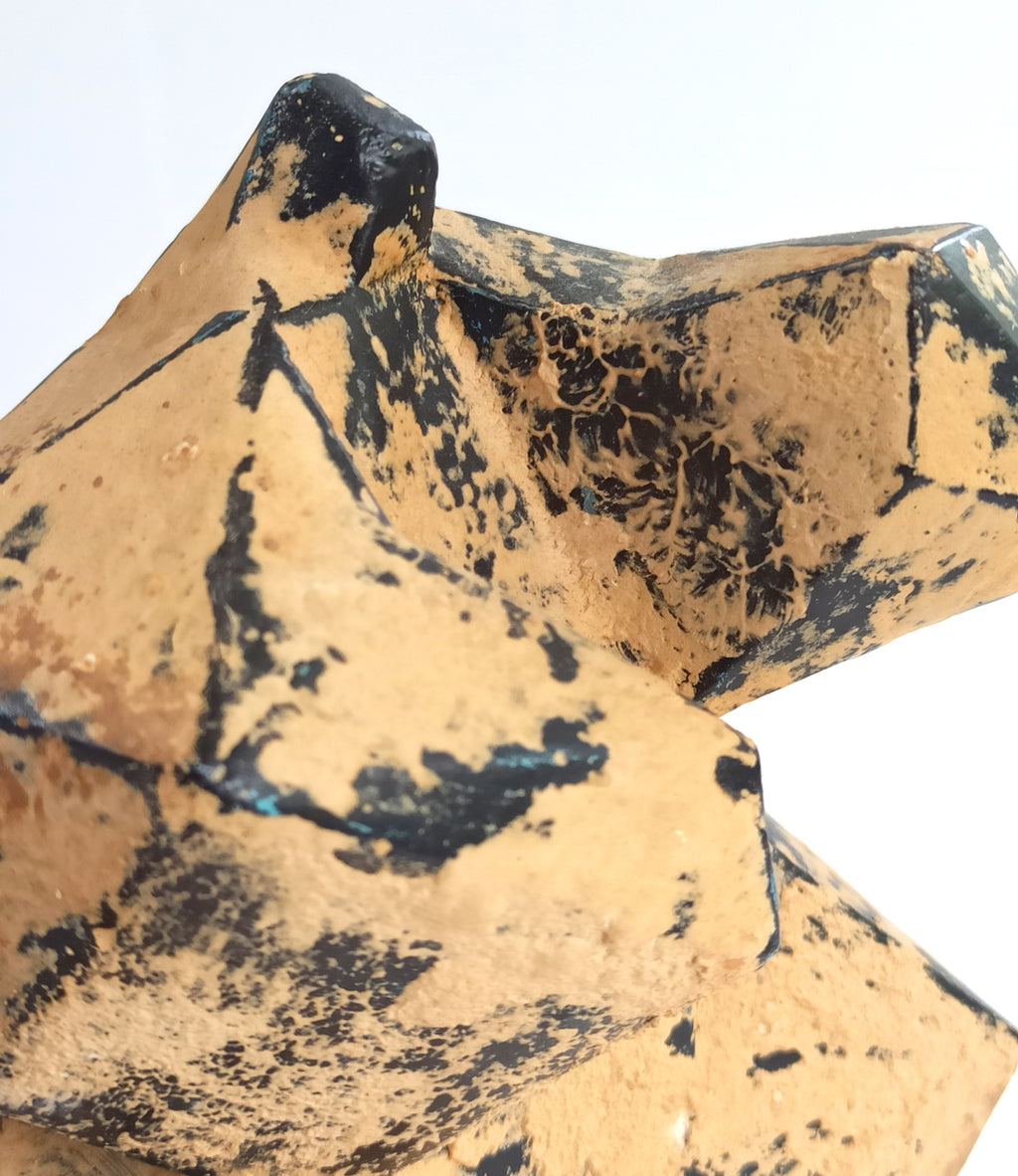 40% OFF Unearthed Ochre Tai Chi Figure — Geometric Sculpture