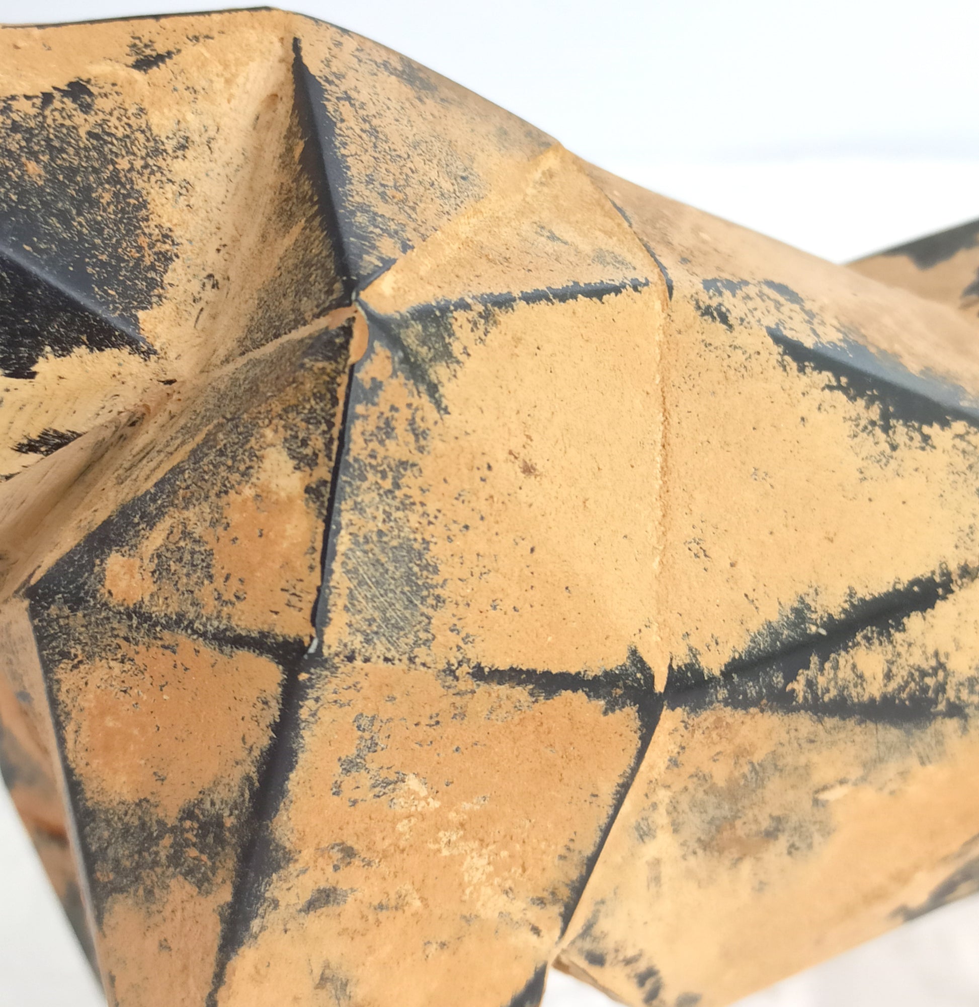 40% OFF Weathered Ochre Gorilla — Geometric Sculpture